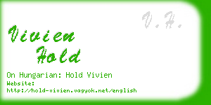 vivien hold business card